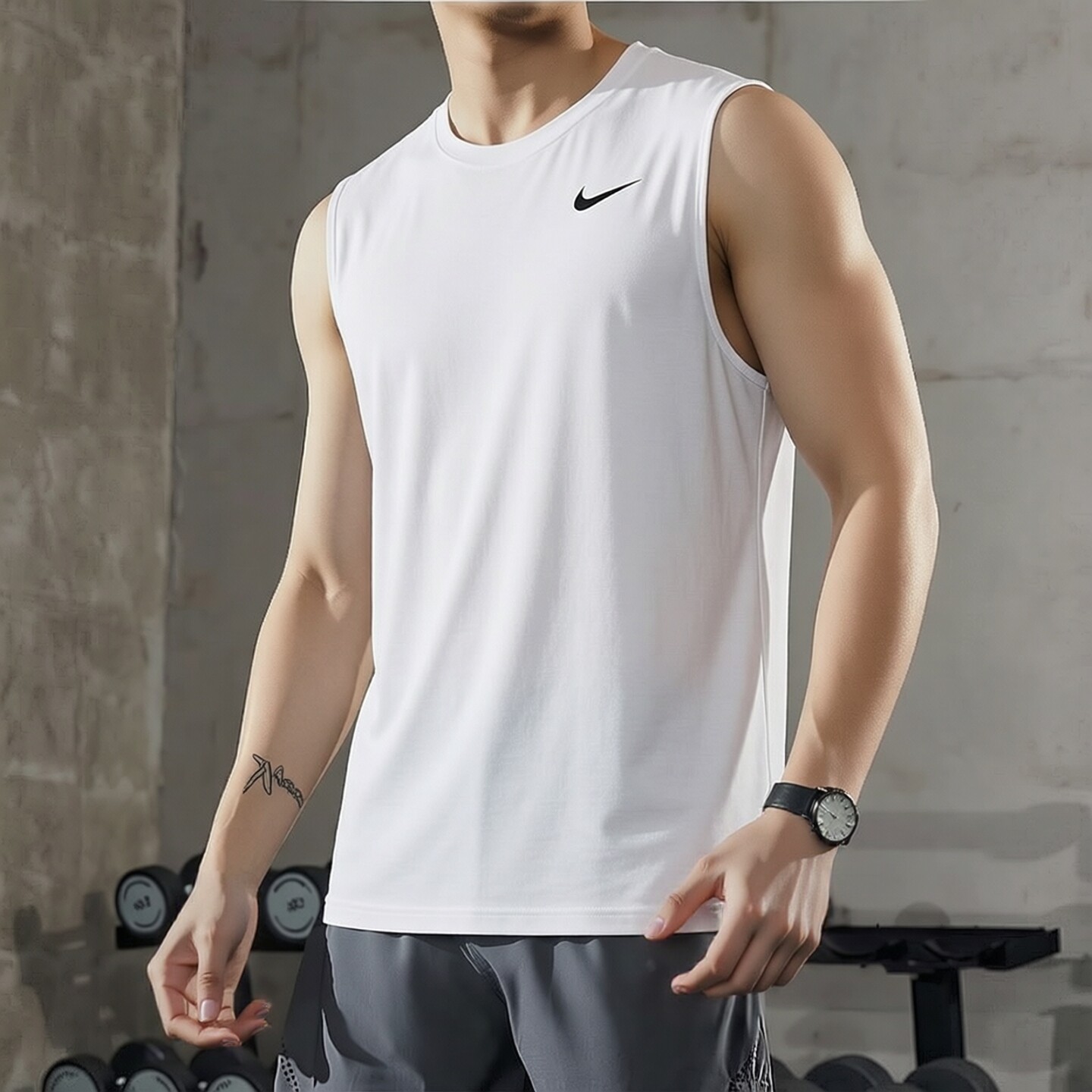 Nike耐克正品速干背心男子冰丝T恤夏季新款运动装跑步训练服上衣