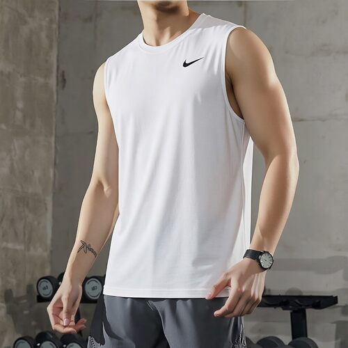 Nike耐克正品速干背心男子冰丝T恤夏季新款运动装跑步训练服上衣