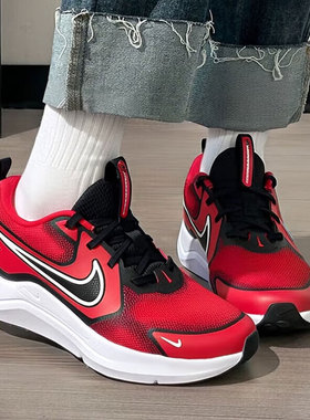 Nike耐克红色鞋子新款女鞋厚底跑步鞋COSMIC RUNNER运动鞋网面鞋