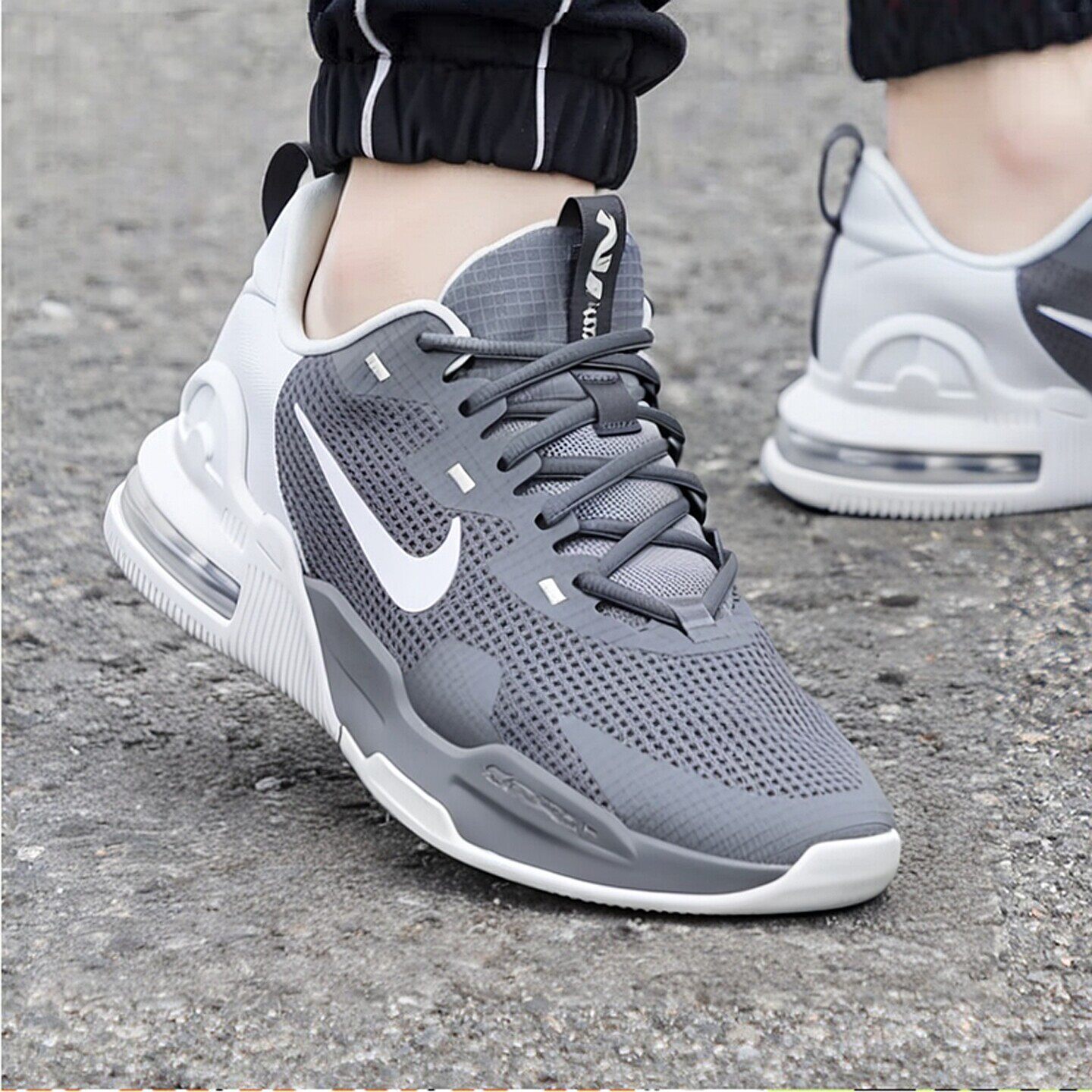 NIKE耐克跑步鞋男鞋夏季新款AIR MAX 气垫减震休闲轻便灰色运动鞋
