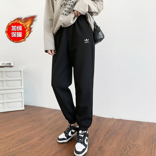 正品假一赔十三叶草加绒裤子女