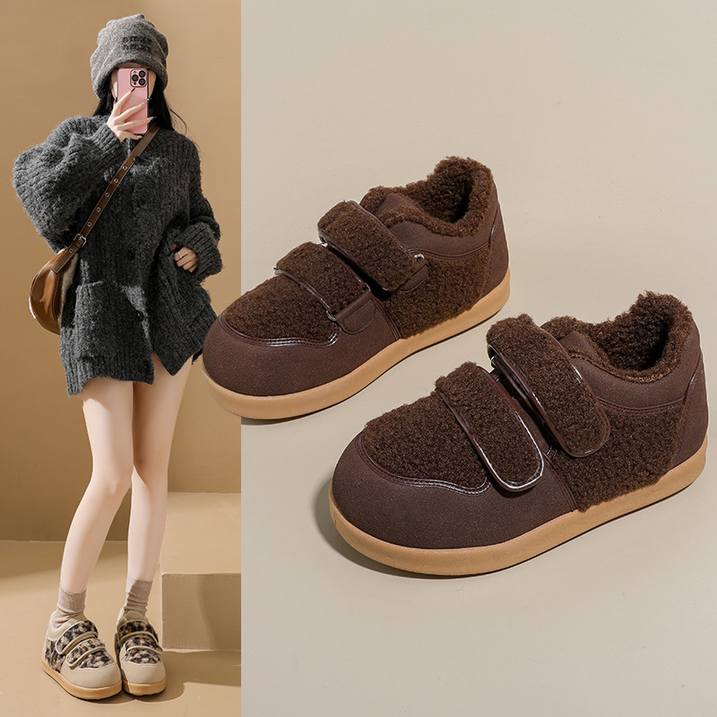 真皮加绒厚底雪地靴女2025冬季新款学生ins韩版保暖休闲鞋棉鞋