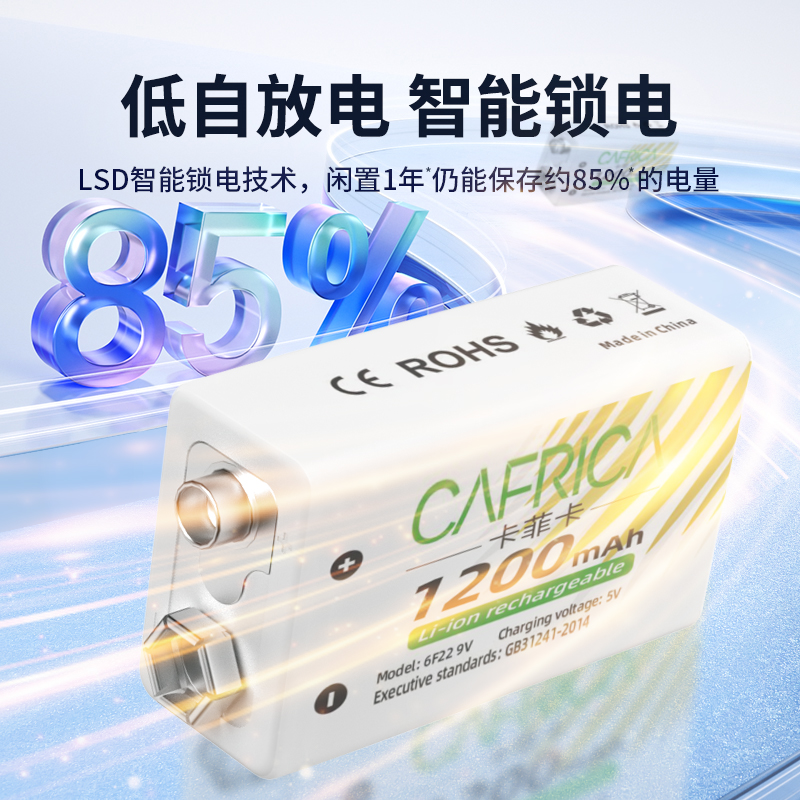 9V充电套装2节1200mAh