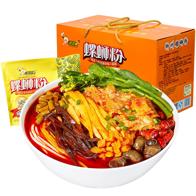 好欢螺螺蛳粉400g*10袋柳州好欢螺爽鲜酸辣味方便面丝粉袋装米粉