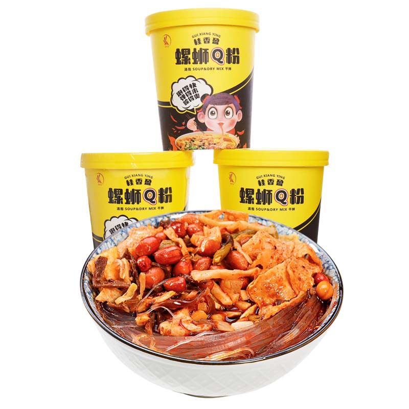 冲泡型广西特产免煮桶装螺丝粉