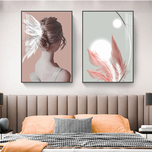 床头墙面装饰画简约主卧轻奢