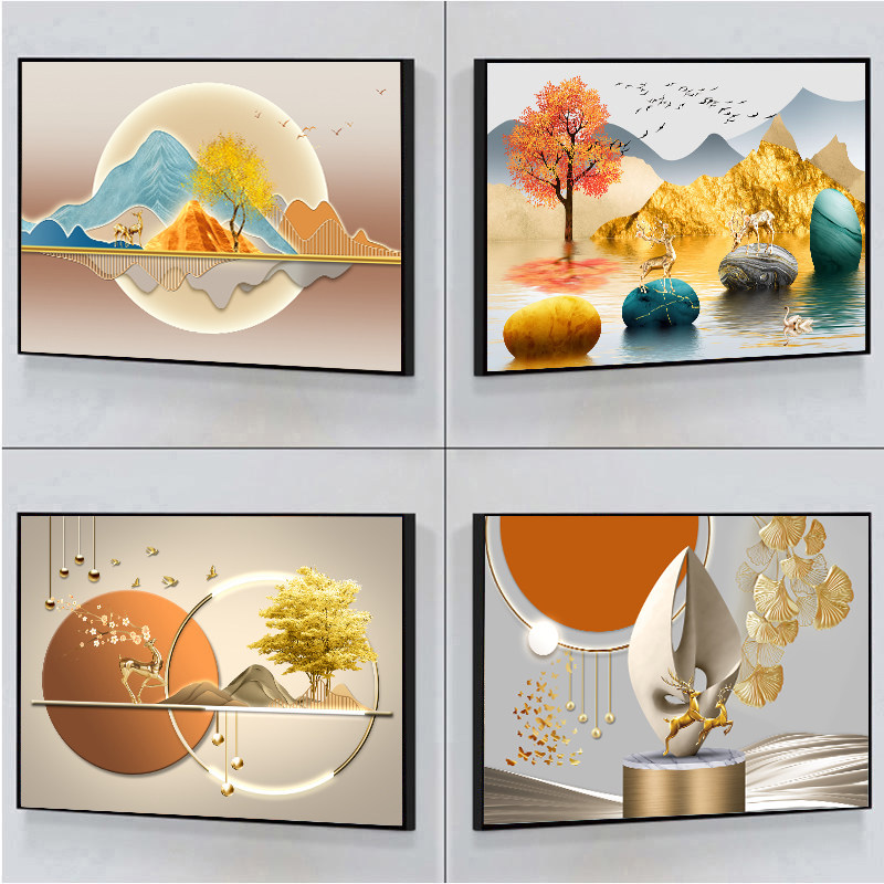 现代简约卧室装饰画床头挂画北欧主卧房间壁画酒店宾馆客房墙面画