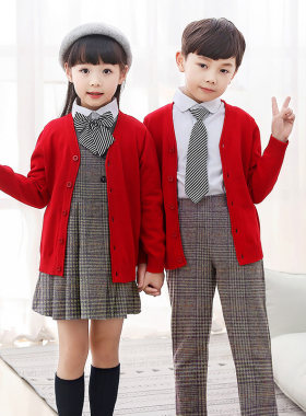 幼儿园园服班服新款春秋童装校服中小学生班服儿童背心裙毛衣套装