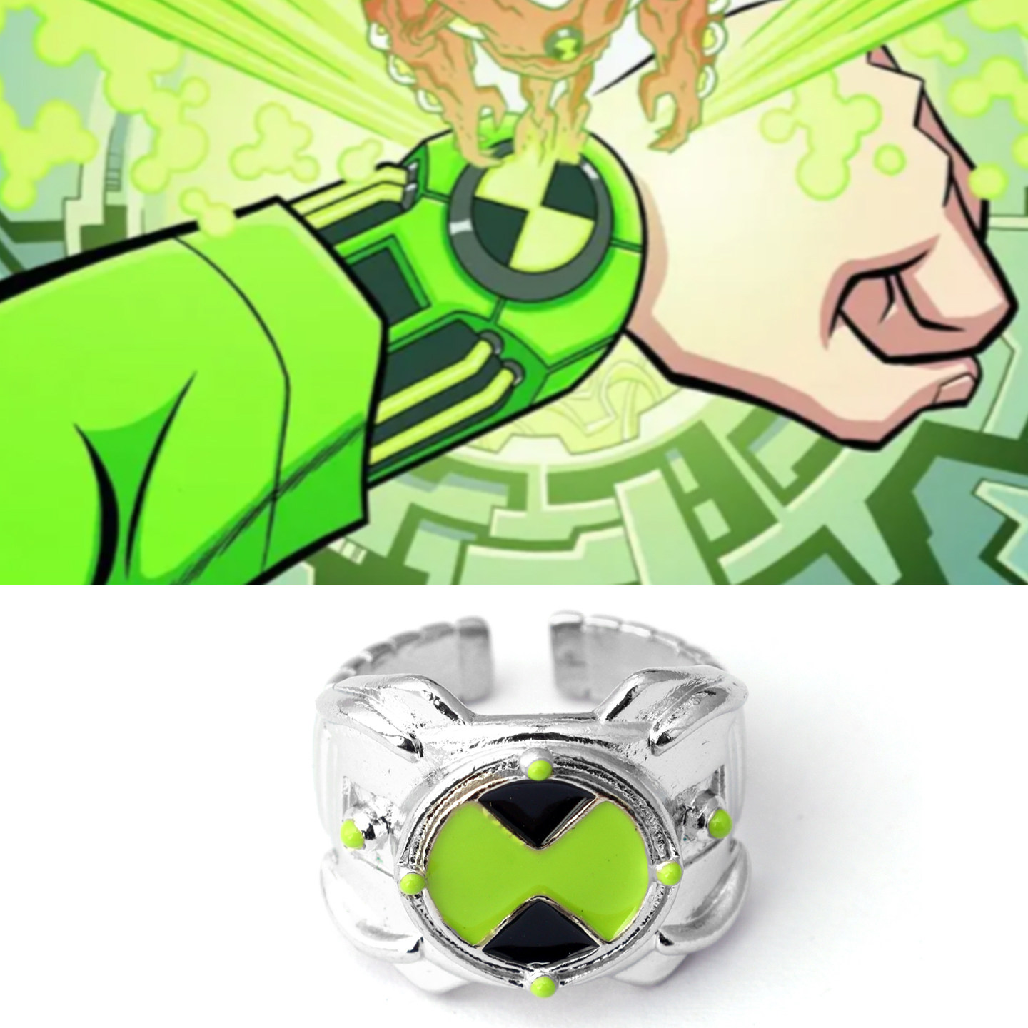 ben10少年骇客变身戒指合金指环