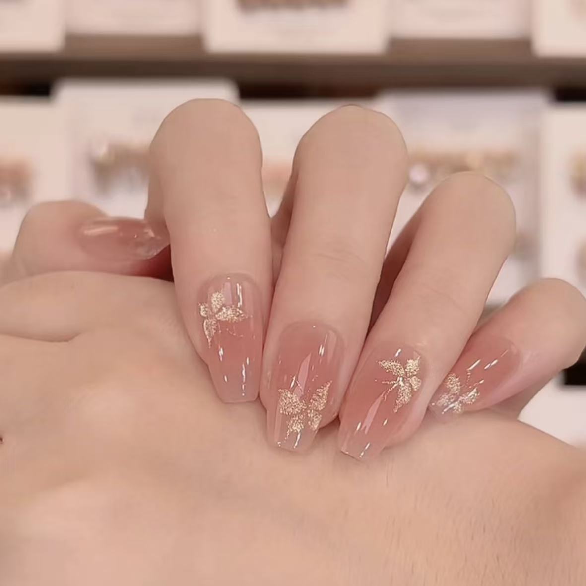 手工定制美甲拆卸穿戴甲显白气质