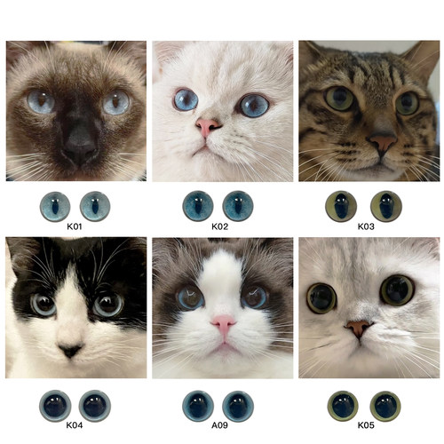 猫咪玩偶半球眼珠配件