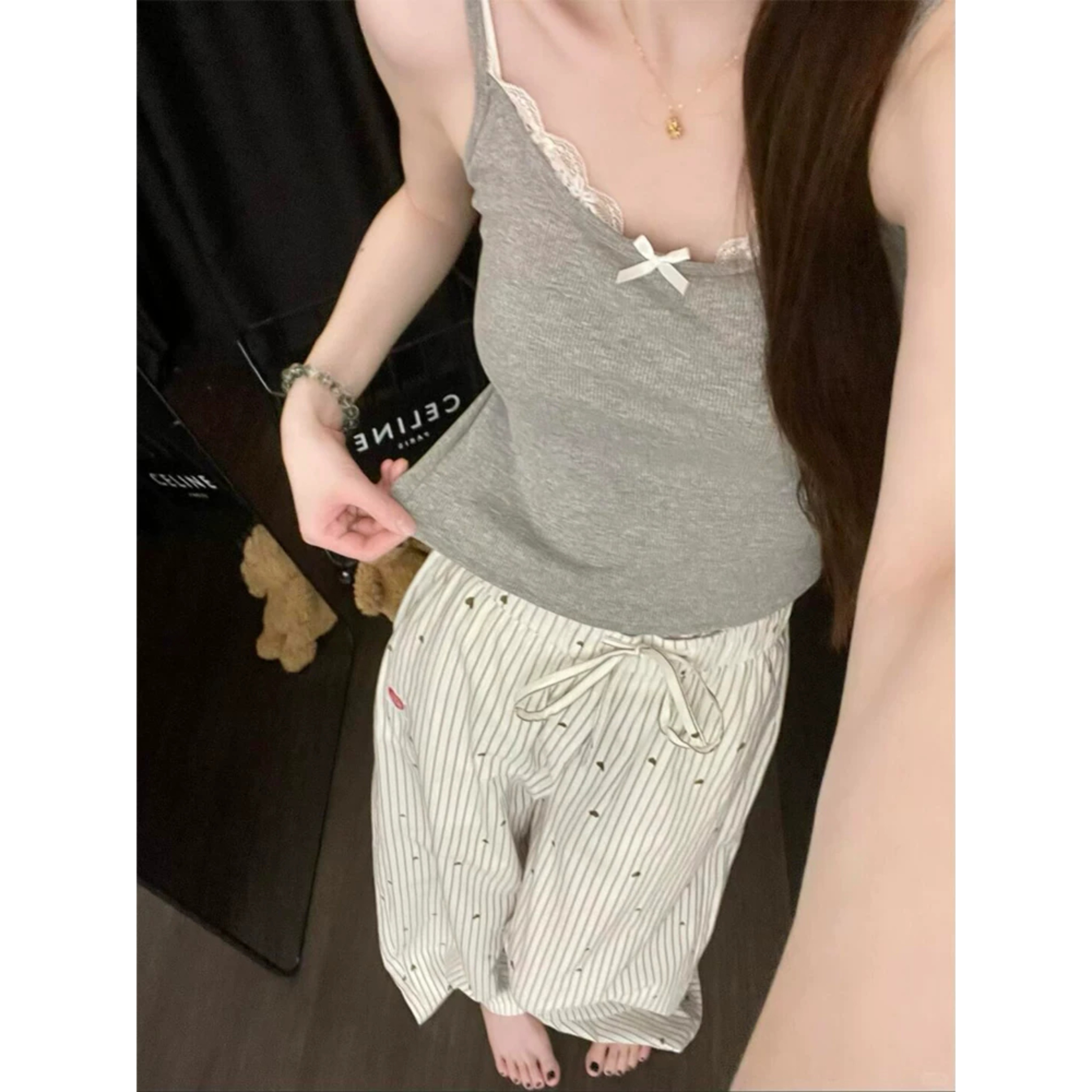 蕾丝边吊带睡衣女2026新款家居服