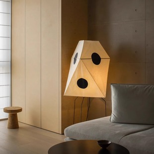 和纸客厅禅意中古 复古侘寂日本式 现货野口勇Vitra Akari落地灯