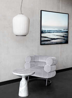 现货德国ClassiCon Plissee吊灯 复古中古侘寂日式极简餐客厅玻璃