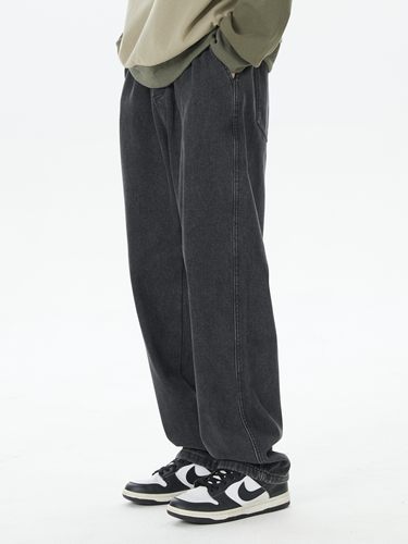 190高个子秋冬加绒加厚加长版男裤美式拖地牛仔裤115cm直筒宽松潮