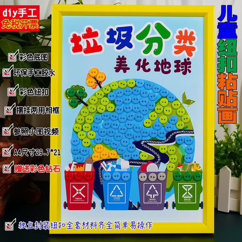 环保保护地球儿童创意垃圾分类