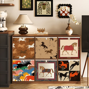 中古风衣服收纳箱卡莱克格子柜收纳筐高级感非藤编布艺整理盒定制