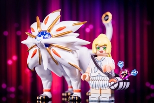 第三方 人仔工厂 宝可梦系列 夕阳莉莉艾 索尔迦雷欧 积木 手办