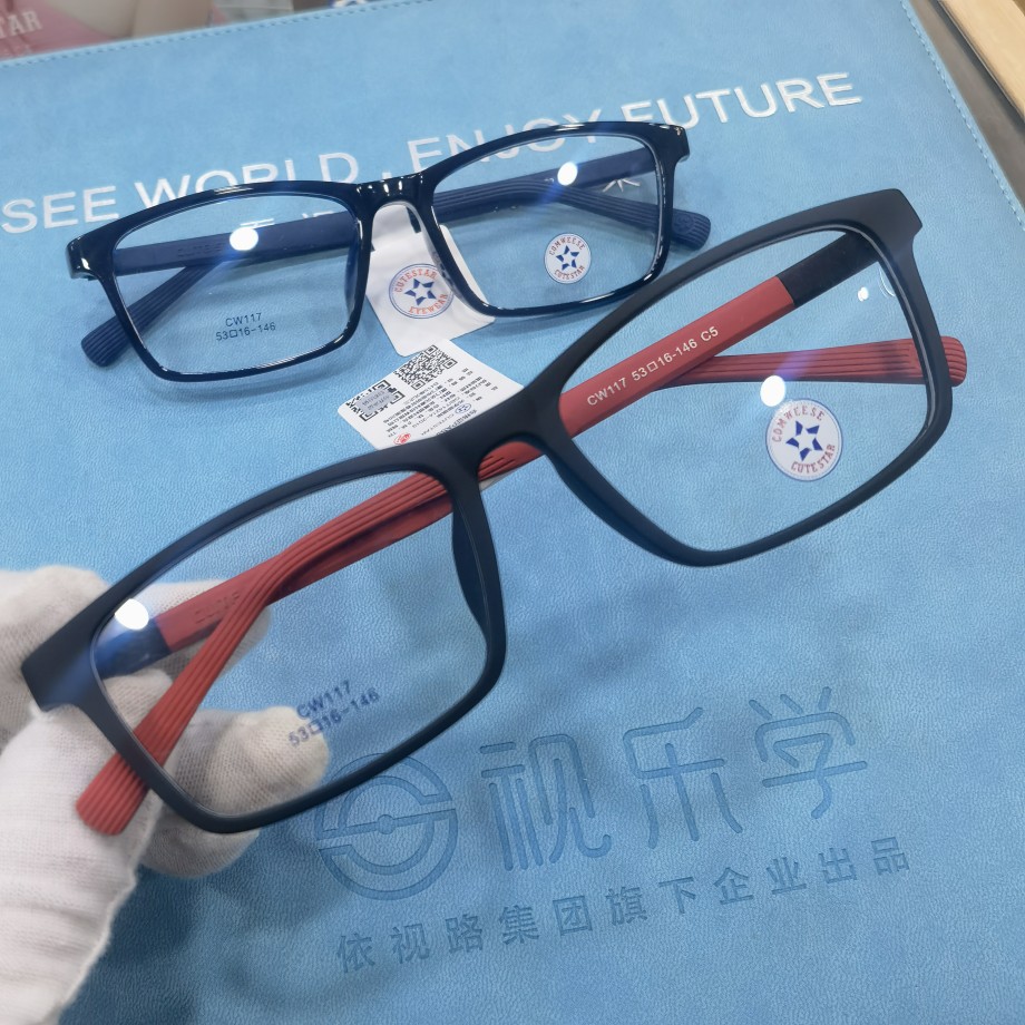 近视眼镜框上新  板材TR90 高品质眼镜架  全框 黑框 青少年运动