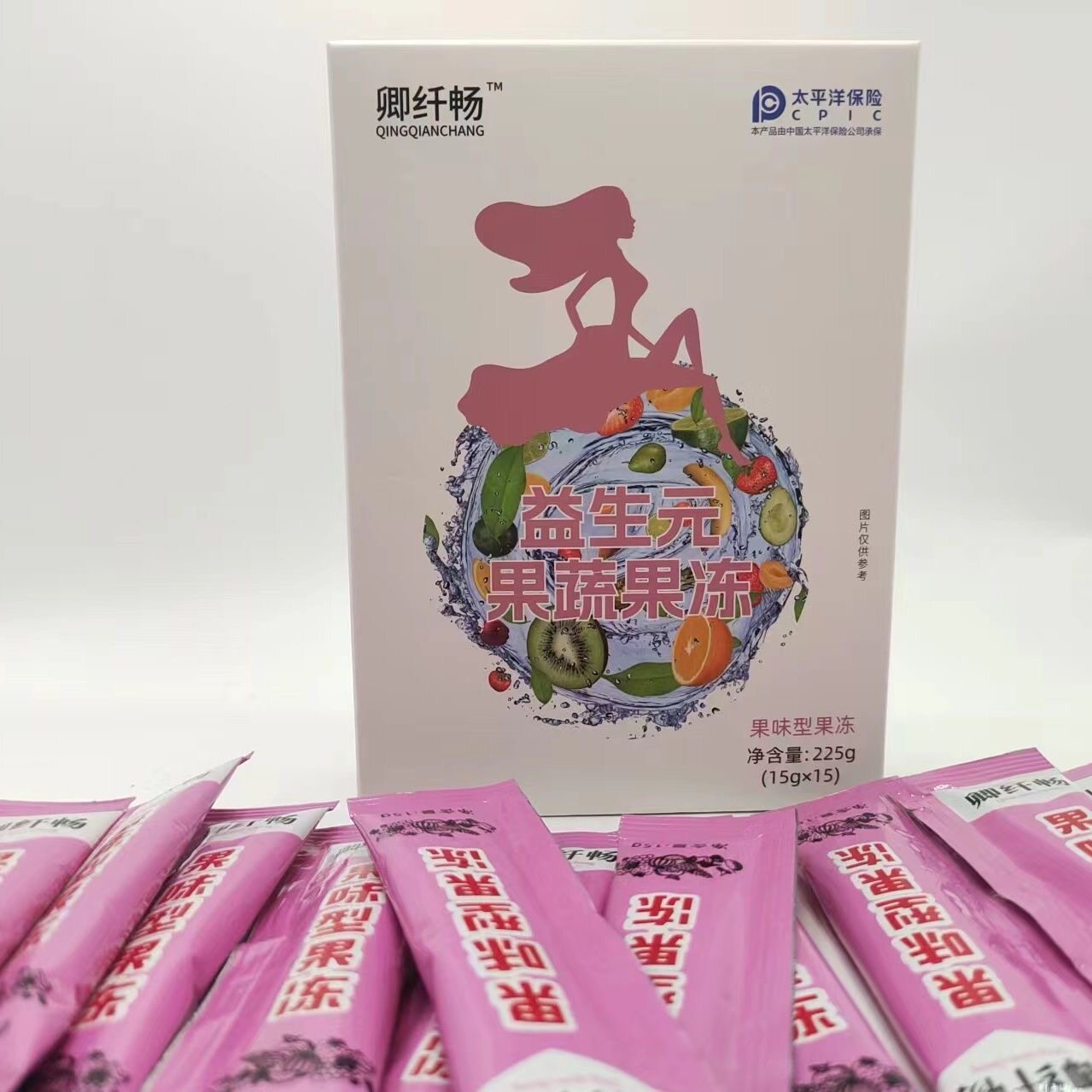 卿纤畅益生菌果蔬酵素果冻条1盒15条白芸豆轻畅通便微商抖音同款 - 实物图