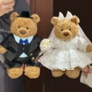 jellycat巴塞罗熊婚纱西装 月光花嫁娃衣压床娃娃婚礼衣服邦尼兔猪