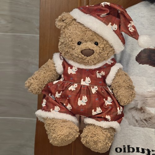 jellycat巴塞罗熊新年衣服拜年服