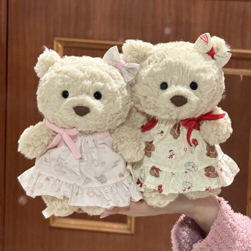 碎花裙巴塞罗熊衣服公主裙子