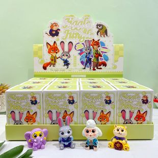 新款 疯狂动物城盲盒系列周边公仔朱迪尼克桌面摆件学生送朋友礼物