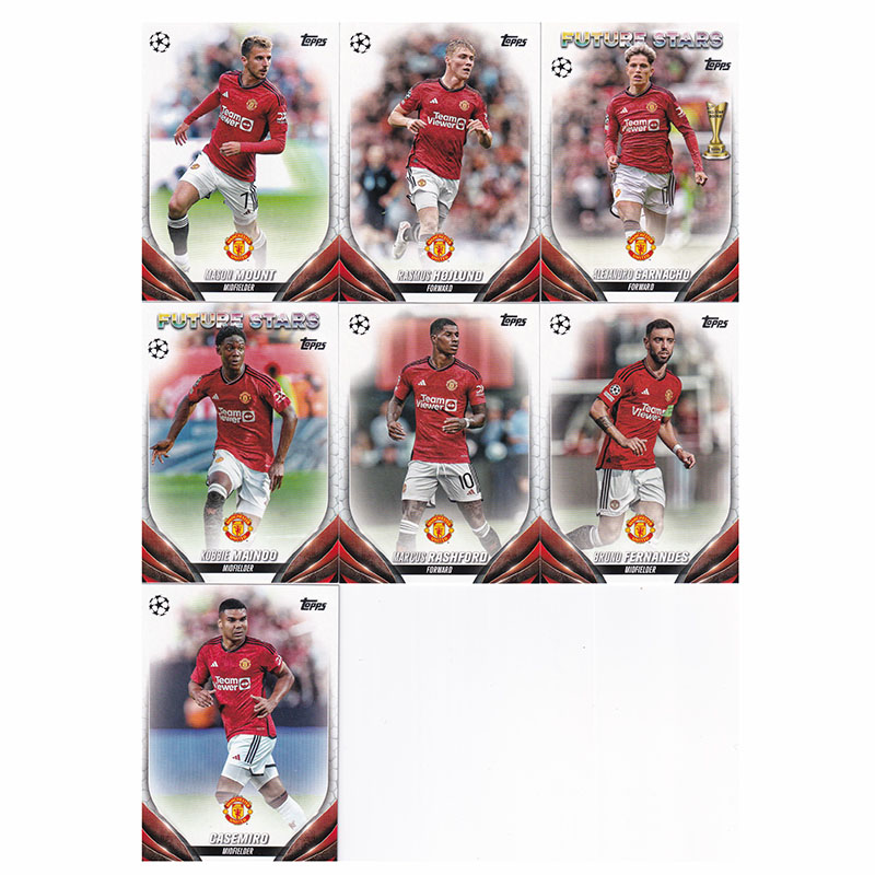 球星卡 曼联 2023-24 Topps ucc欧战 加纳乔 梅努 B费 拉什福德