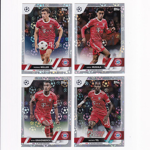 球星卡 球形折 2022-23 topps 欧冠 拜仁慕尼黑 穆勒 穆夏拉 特尔