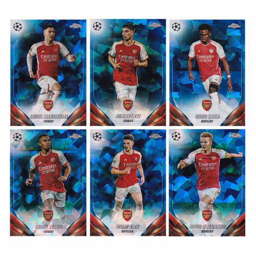 球星卡 阿森纳 蓝碎冰折 2023-24 Topps 赖斯 哈弗茨 萨卡 厄德高