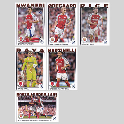 球星卡 阿森纳 2024-25 Topps UCC 欧战 赖斯 厄德高 恩瓦内里RC