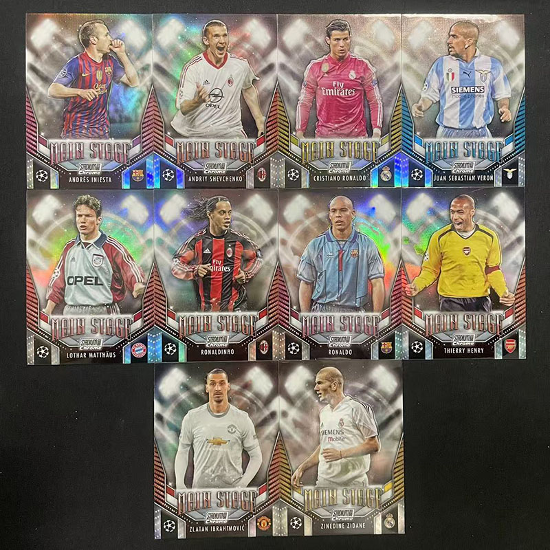 球星卡主舞台特卡2023-24 Topps C罗 齐达内 亨利大小罗 舍普琴科
