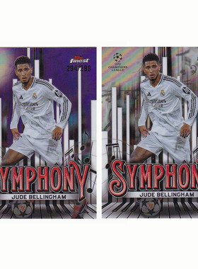 球星卡 贝林厄姆 299编紫折 交响乐特卡 2025 topps finest 皇马