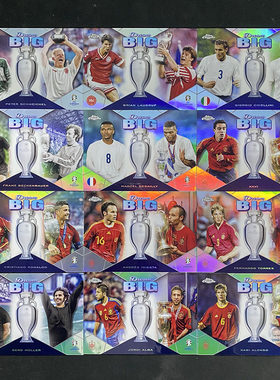 球星卡 远大梦想 2024欧洲杯Topps 捧杯 C罗 哈维阿隆索 伊涅斯塔