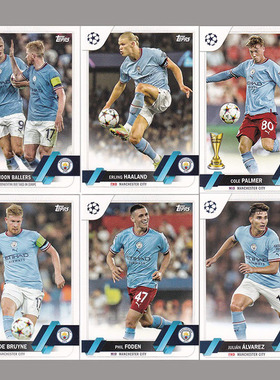 球星卡 2022-23 topps UCC 曼城 哈兰德 德布劳内 福登 帕尔默