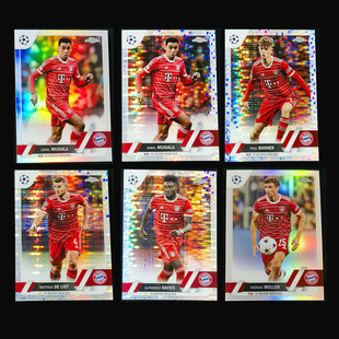 球星卡 银折 2022-23 topps chrome拜仁 穆夏拉 阿方索 穆勒 特尔
