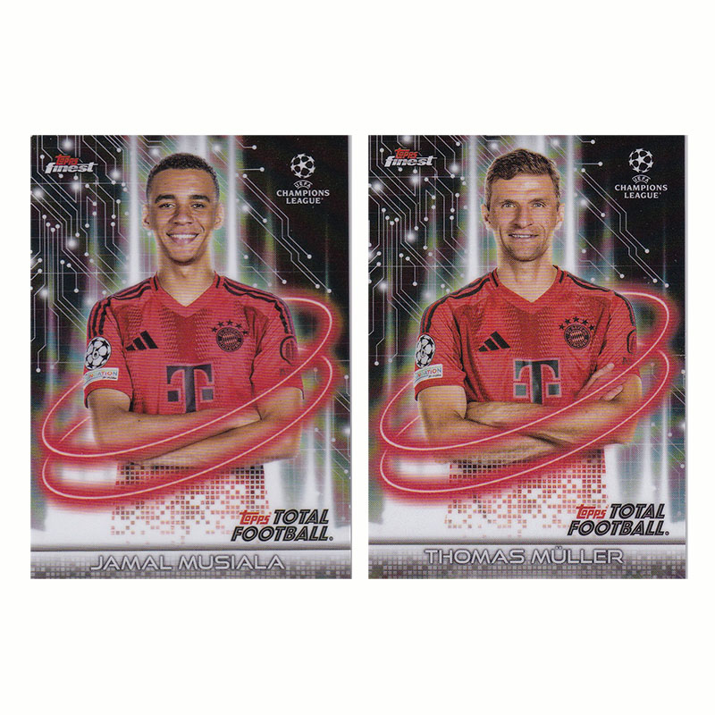 球星卡 托马斯穆勒 穆夏拉 全攻全守特卡 2025 Topps finest 拜仁