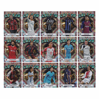球星卡 golazo进球特卡2023-24 Topps 梅西 C罗 伊布 穆夏拉 贝尔