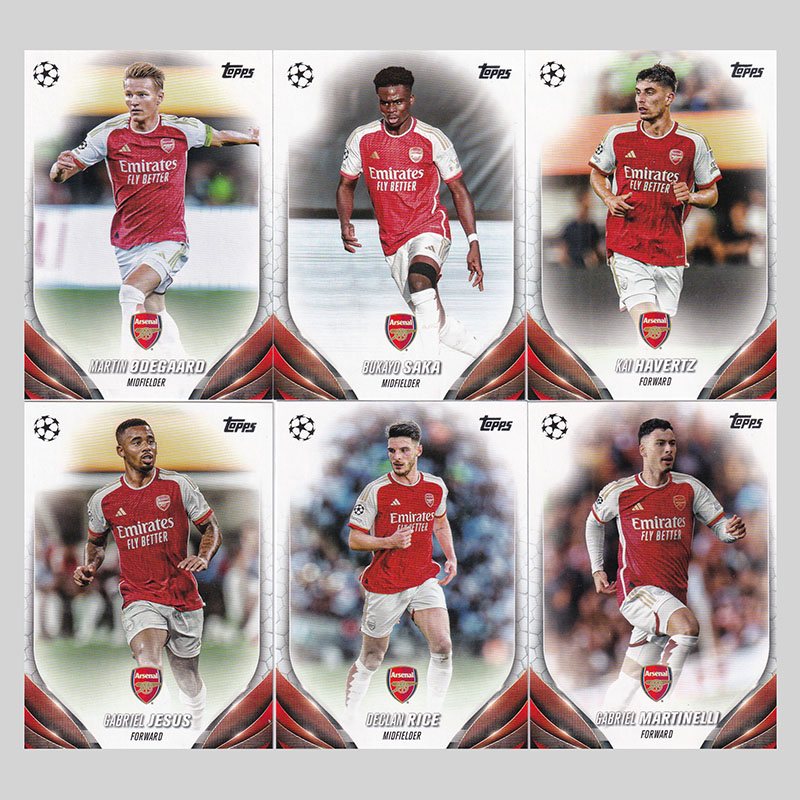 球星卡 阿森纳 2023-24 Topps ucc欧战 哈弗茨 萨卡 赖斯 厄德高
