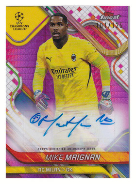 球星卡 迈尼昂 签字 125编粉折 2024-25 topps finest AC米兰