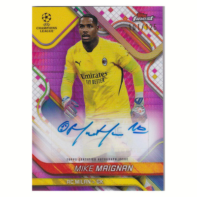 球星卡 迈尼昂 签字 125编粉折 2024-25 topps finest AC米兰