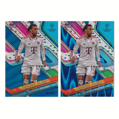球星卡 奥利塞 75编 蓝折 2024-25 topps finest 拜仁