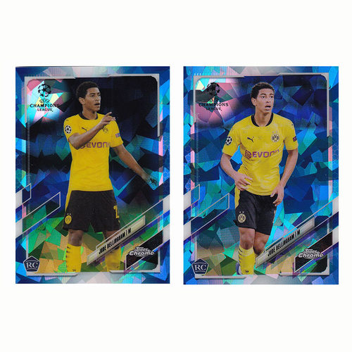 球星卡 贝林厄姆 蓝碎冰折 RC新秀 变化版2020-21 Topps 多特蒙德
