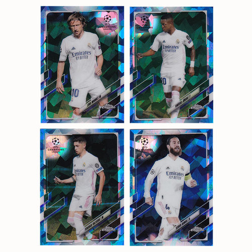 球星卡 蓝碎冰折2020-21 Topps 皇马 莫德里奇 维尼修斯 巴尔韦德