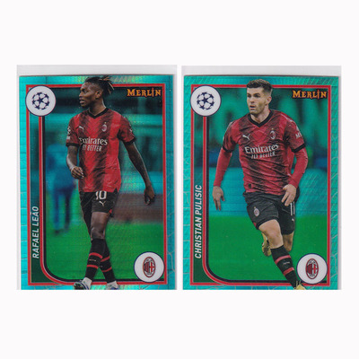 球星卡 普利西奇 莱奥 青棱镜折射 2023-24 Topps 梅林 AC米兰