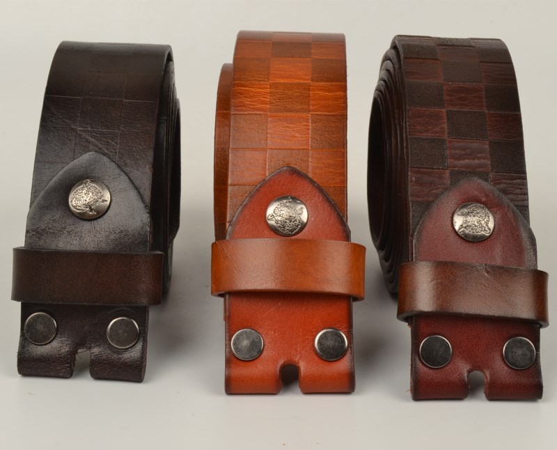 无头腰带真皮男头层38无扣裤腰带