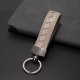 汽车钥匙扣挂件男女真羊皮编织钥匙链创意时尚 皮质钥匙圈便携通用