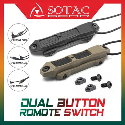 SOTAC 特氟龙线材真数版本插口 PEQ A2 LA5 SF手电 双控鼠尾开关