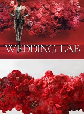 红色艺术装置打卡美陈装置摆饰婚礼艺术装饰橱窗陈列商业美陈